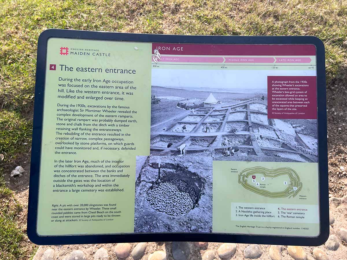 English Heritage information about the eastern entrance 