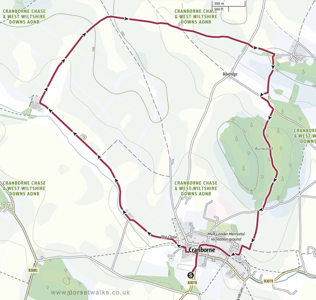 Cranborne Estate Walk map