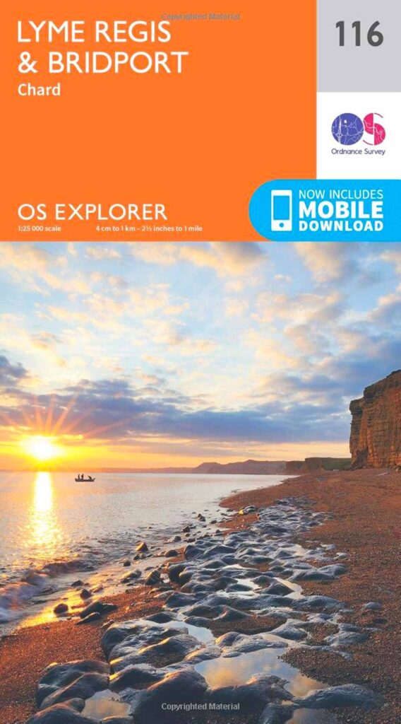 Ordnance Survey OS Explorer map 116 Lyme Regis and Bridport map cover