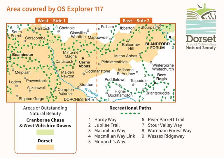 Ordnance Survey OS Maps of Dorset Dorset Walks