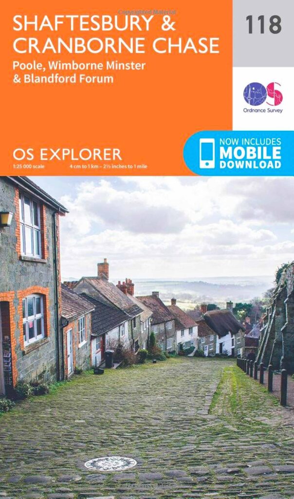 Ordnance Survey OS Explorer map 118 Shaftesbury and Cranborne Chase map cover